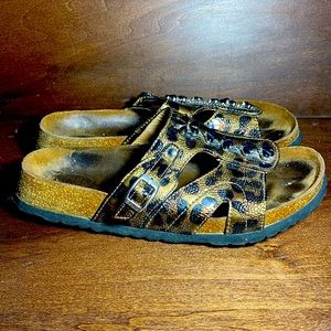 Betula by Birkenstock animal print sandals sz 40